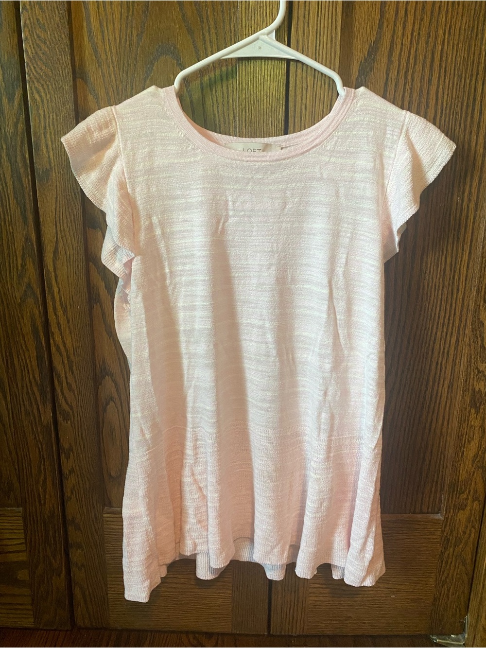 LOFT pink & white striped t-shirt